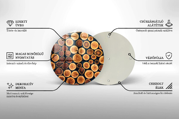 De vidrio templado Tocones de árboles de madera