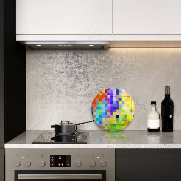 De vidrio templado Cuadrados de píxeles de colores