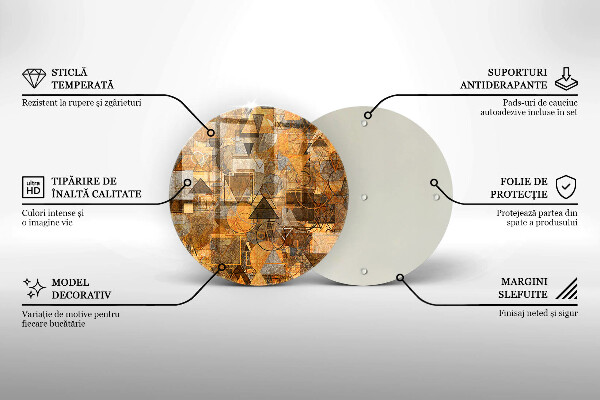 De vidrio templado Patrones sin fisuras de figuras geométricas