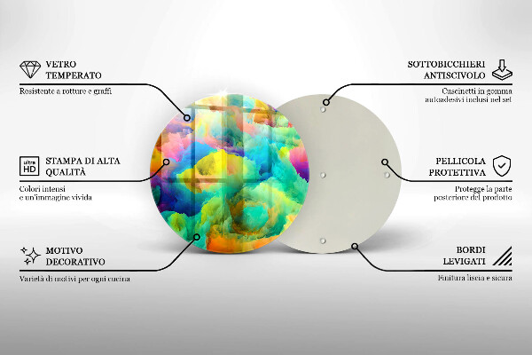 De vidrio templado Abstracción colorida