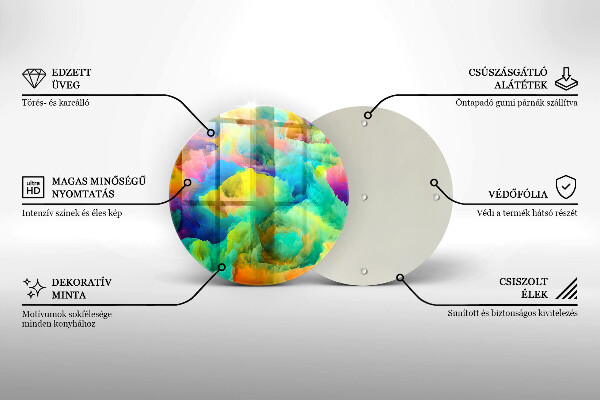 De vidrio templado Abstracción colorida