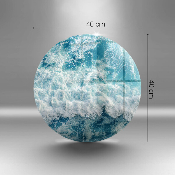 De vidrio templado Olas de agua de mar