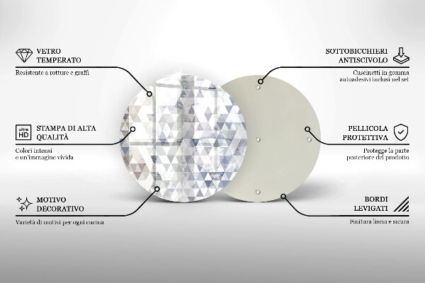 De vidrio templado Patrón de triángulos