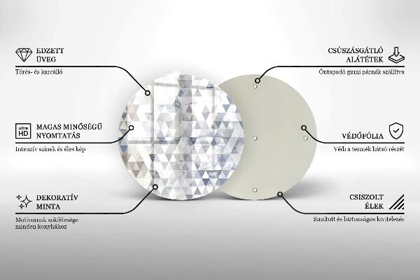 De vidrio templado Patrón de triángulos