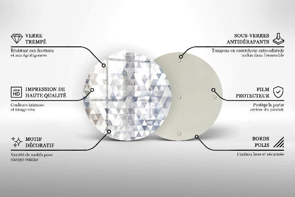 De vidrio templado Patrón de triángulos