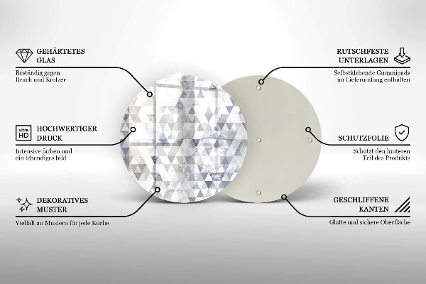 De vidrio templado Patrón de triángulos