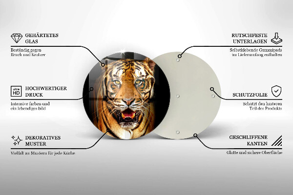 De vidrio templado Tigre animal salvaje