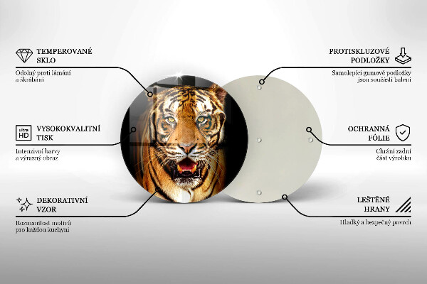 De vidrio templado Tigre animal salvaje