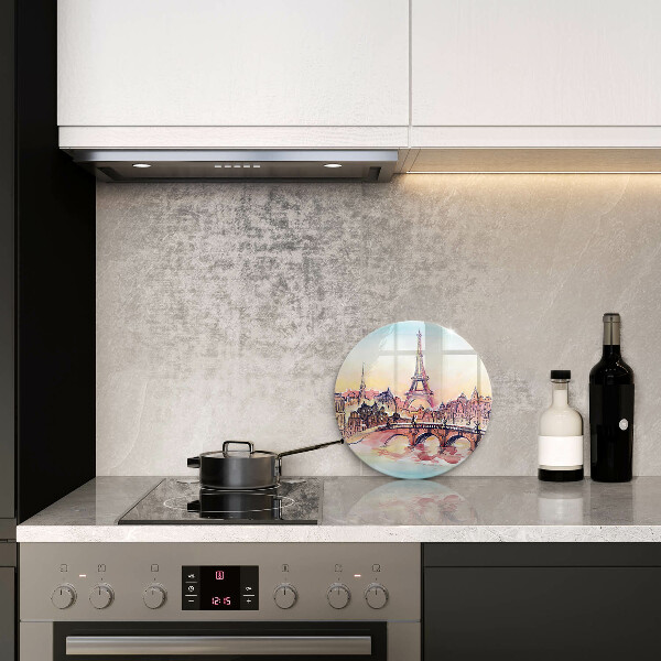 De vidrio templado Paisaje de la torre eiffel de parís