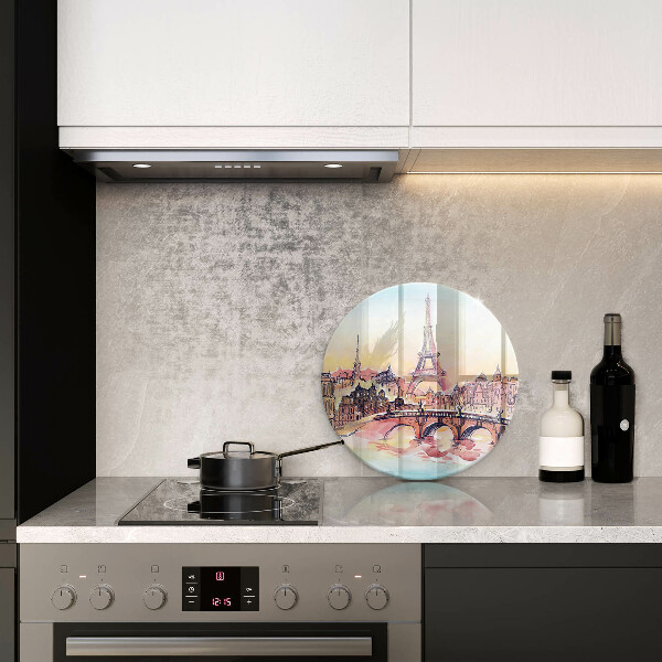 De vidrio templado Paisaje de la torre eiffel de parís