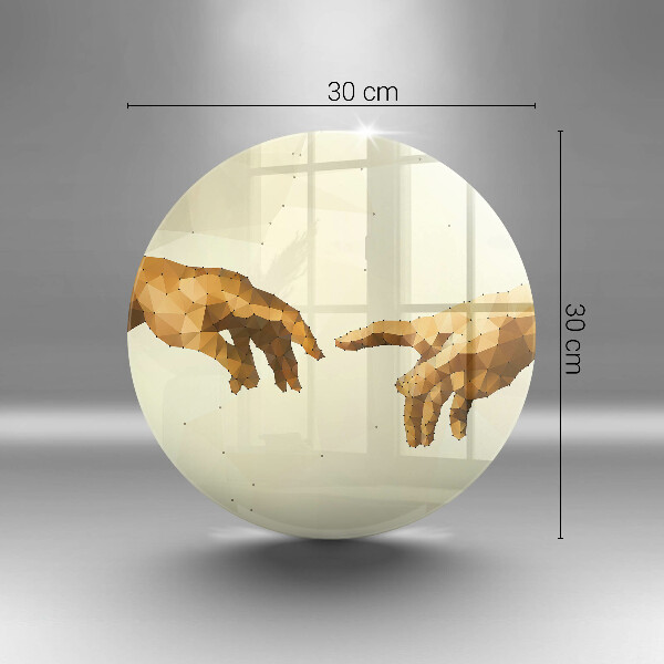 De vidrio templado Creación de las manos de adán