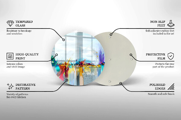 De vidrio templado Abstracción pintada