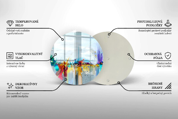 De vidrio templado Abstracción pintada