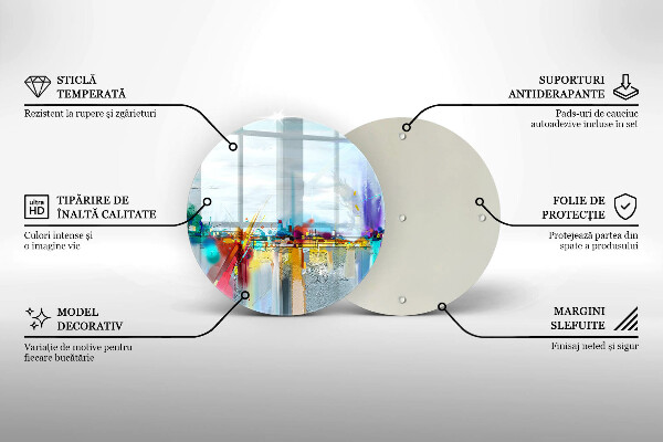 De vidrio templado Abstracción pintada