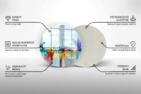 De vidrio templado Abstracción pintada