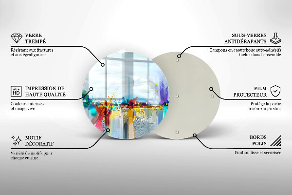 De vidrio templado Abstracción pintada