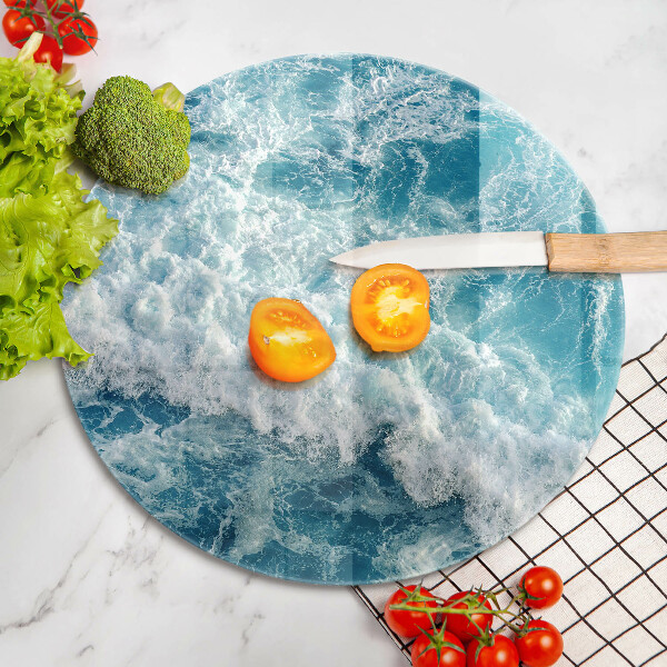 De vidrio templado Olas de agua de mar