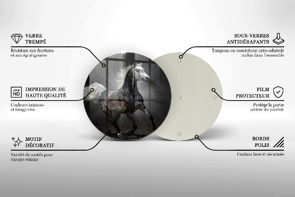 De vidrio templado Caballo al galope