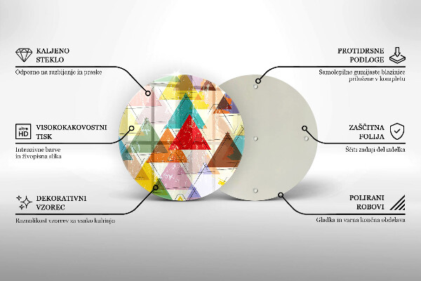 De vidrio templado Triángulos pintados