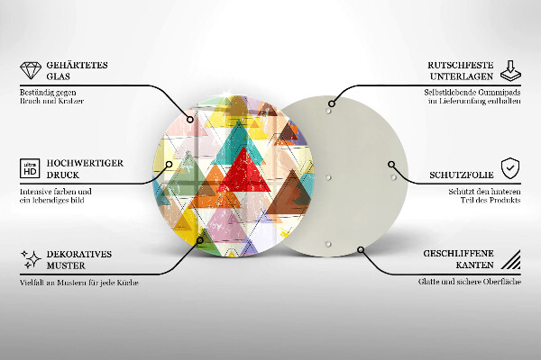 De vidrio templado Triángulos pintados