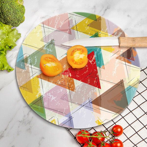 De vidrio templado Triángulos pintados