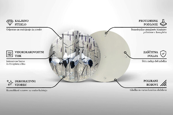 De vidrio templado Grullas japonesas