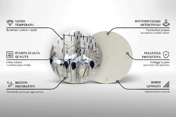 De vidrio templado Grullas japonesas