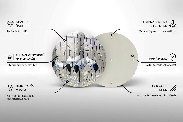 De vidrio templado Grullas japonesas