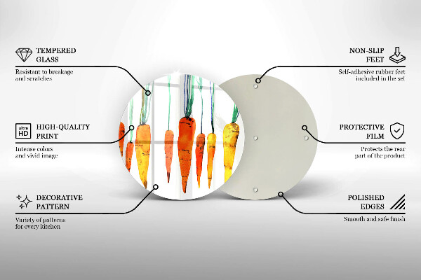 De vidrio templado Ilustración de zanahoria