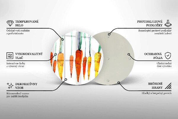 De vidrio templado Ilustración de zanahoria
