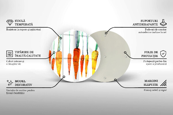 De vidrio templado Ilustración de zanahoria
