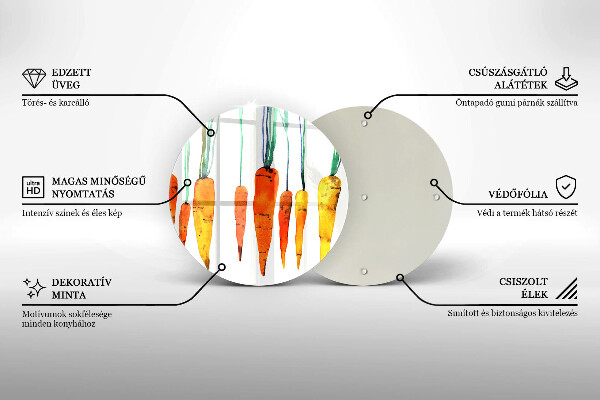De vidrio templado Ilustración de zanahoria