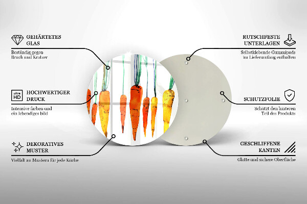 De vidrio templado Ilustración de zanahoria