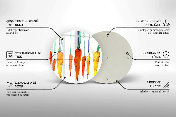 De vidrio templado Ilustración de zanahoria
