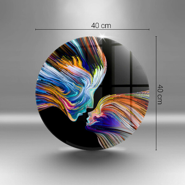 De vidrio templado Abstracción de beso