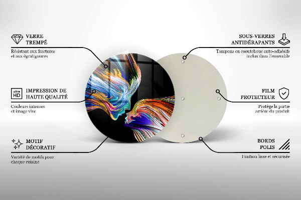 De vidrio templado Abstracción de beso
