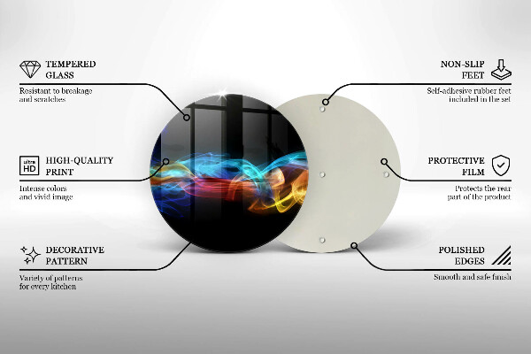 De vidrio templado Humo colorido