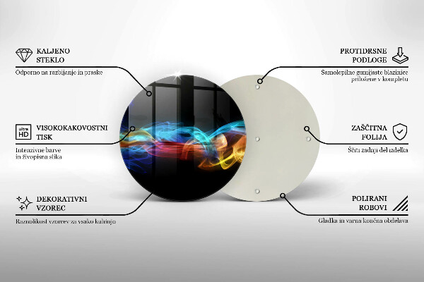 De vidrio templado Humo colorido