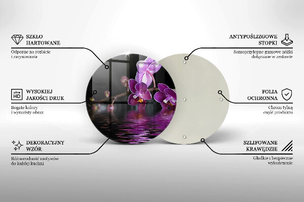 De vidrio templado Agua zen de orquídeas