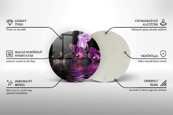 De vidrio templado Agua zen de orquídeas