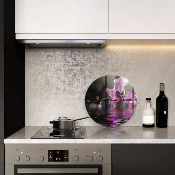 De vidrio templado Agua zen de orquídeas