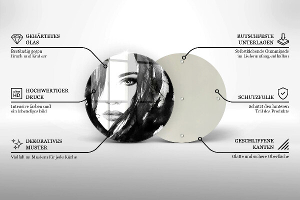 De vidrio templado Cara de mujer