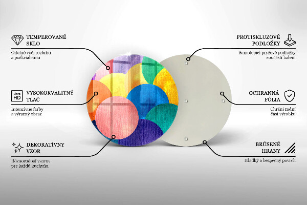 De vidrio templado Círculos de colores