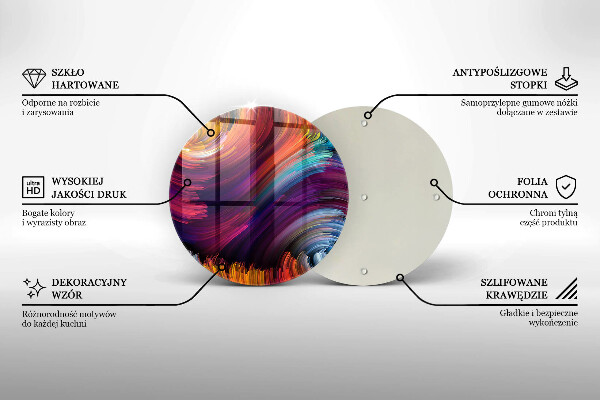 De vidrio templado Destacados coloridos