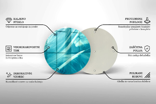 De vidrio templado Plumas delicadas