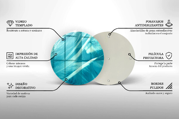 De vidrio templado Plumas delicadas