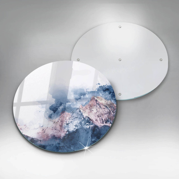 De vidrio templado Montañas pintadas abstractas