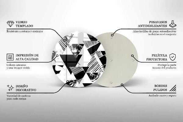 De vidrio templado Triángulos geométricos