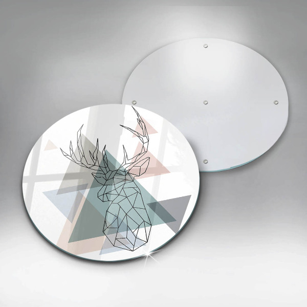 De vidrio templado Ciervo abstracto