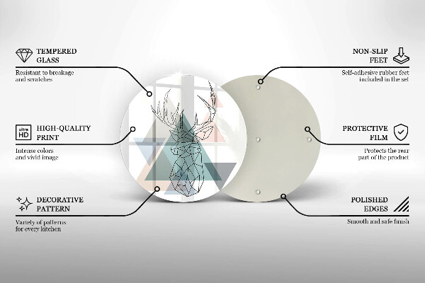 De vidrio templado Ciervo abstracto